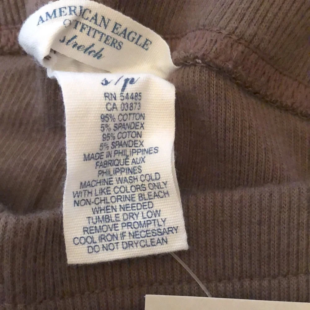 American Eagle Ultra Low Rise Ribbed Leggings in Brown Size Small Women’s